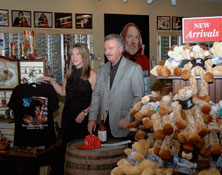 Charlie Chase and Lorianne Crook filming the Crook and Chase Show at the Willie Nelson General Store and Museum in Nashville, Tennessee.