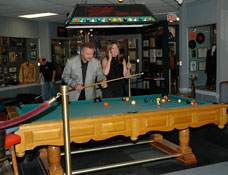 Charlie Chase and Lorianne Crook filming the Crook and Chase Show at the Willie Nelson General Store and Museum in Nashville, Tennessee.