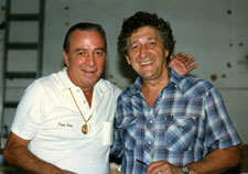 Faron Young with his buddy, Charlie Dick (Patsy Cline's husband) at the Willie Nelson General store in Nashville, Tennessee.the Willie Nelson museum in Nashville, Tennessee.