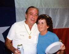 Faron Young with Jeanie Oakley in 1986 at the Willie Nelson General Store in Nashville, TN.