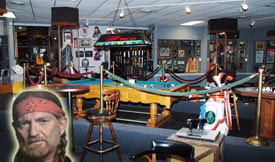 A portion of the Willie Nelson Museum in Nashville, TN