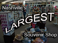 Nashville's largest souvenir shop - the Willie Nelson and Friends General store in Nashville, Tennessee
