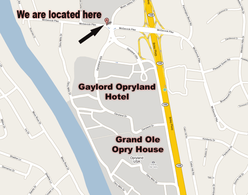 The location of the Willie Nelson General Store in Nashville, Tennessee.