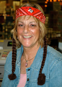 Willie Nelson bandanna and braids available for sale at the Willie Nelson General Store in Nashville, TN.